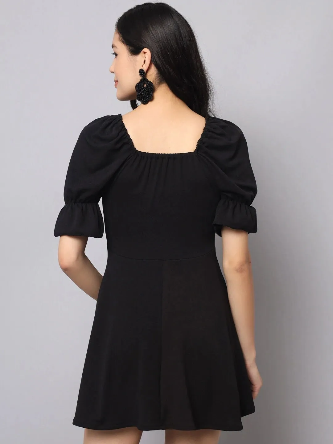 Modern Contrast Mini Dress