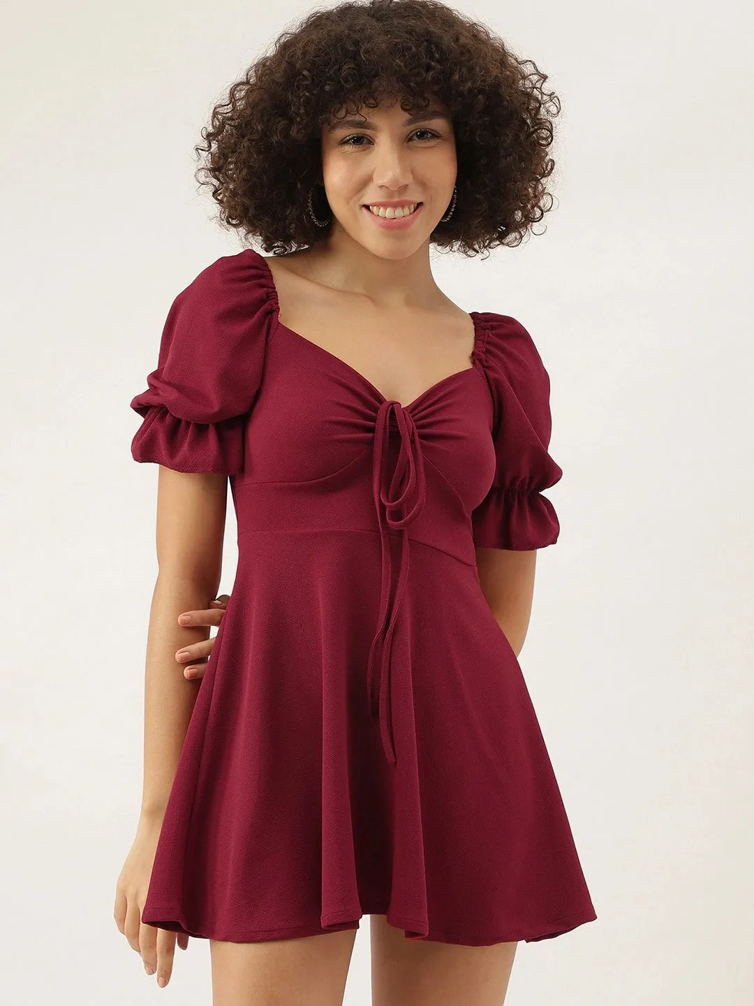 Modern Contrast Mini Dress