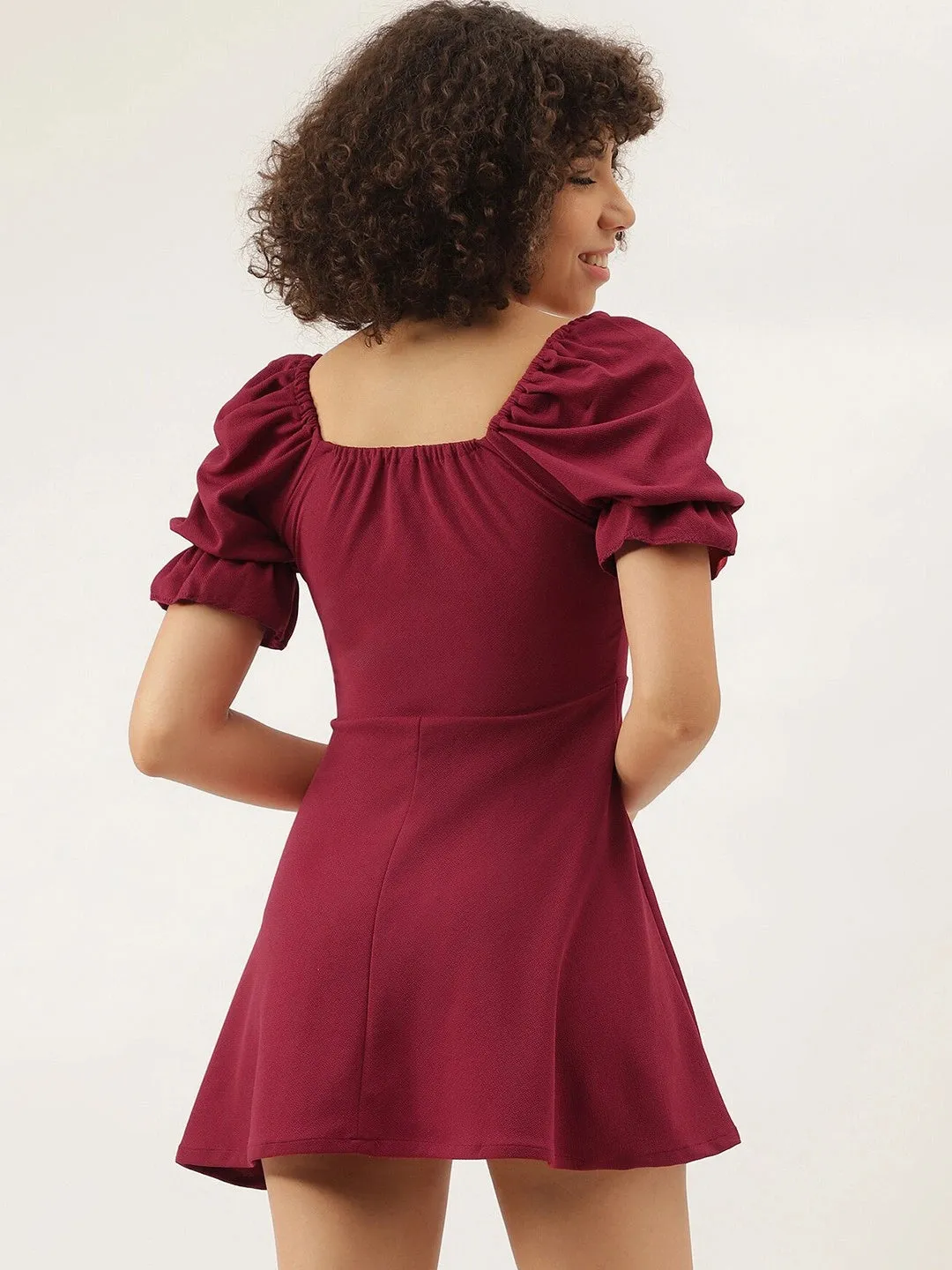 Modern Contrast Mini Dress