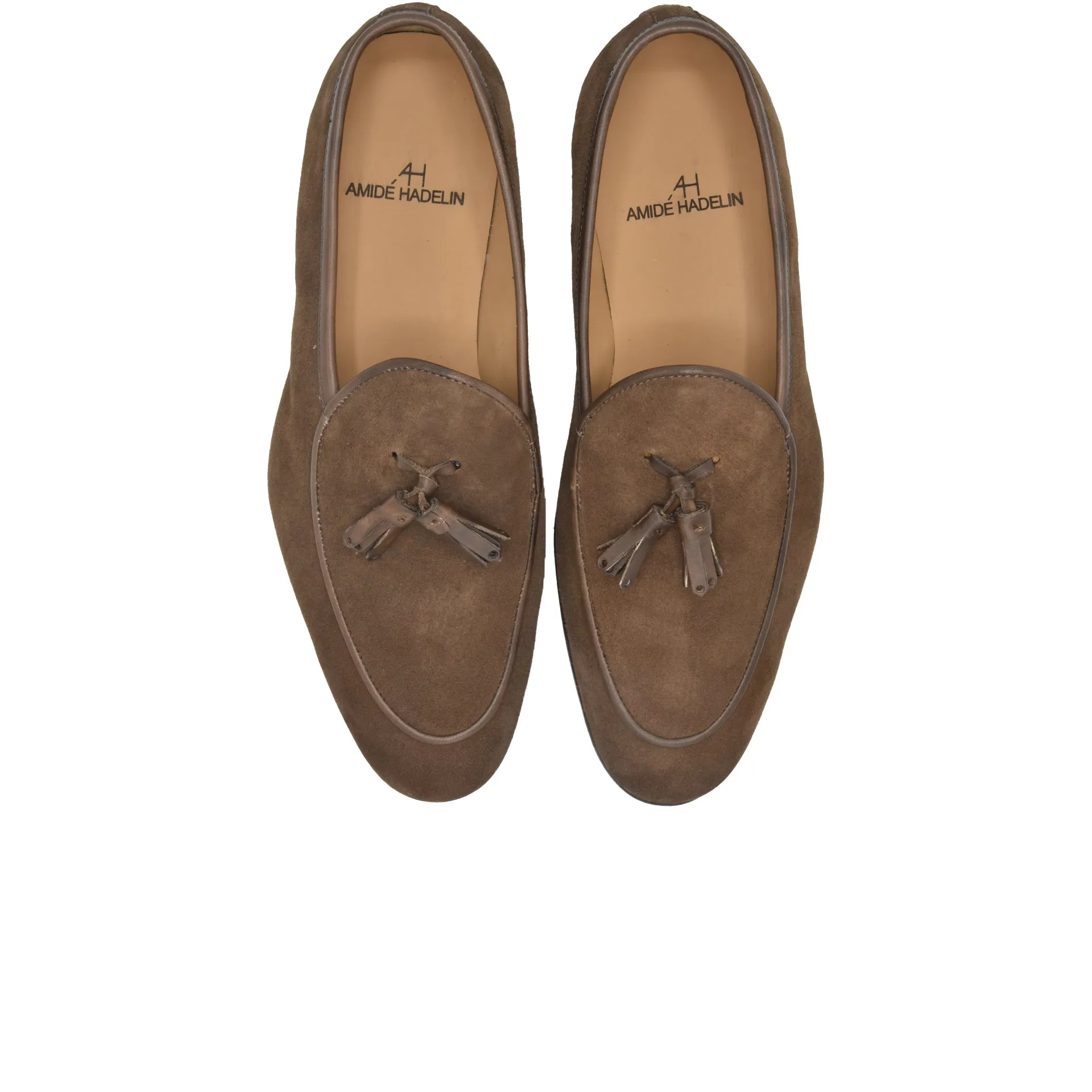 MTO Suede Belgian tassel loafers - brown