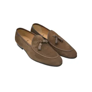 MTO Suede Belgian tassel loafers - brown