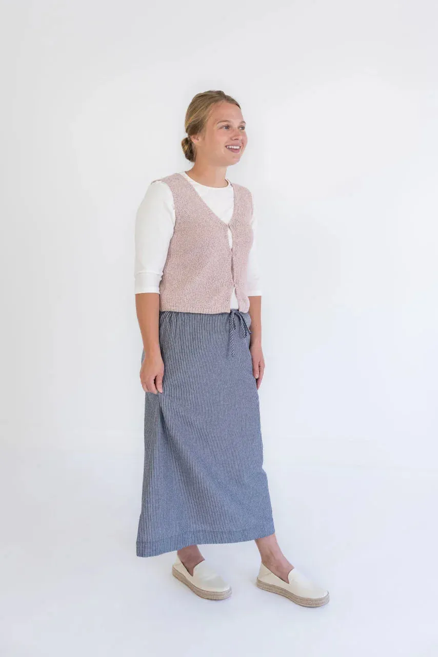 Nadine Knit Vest in Vintage Rose