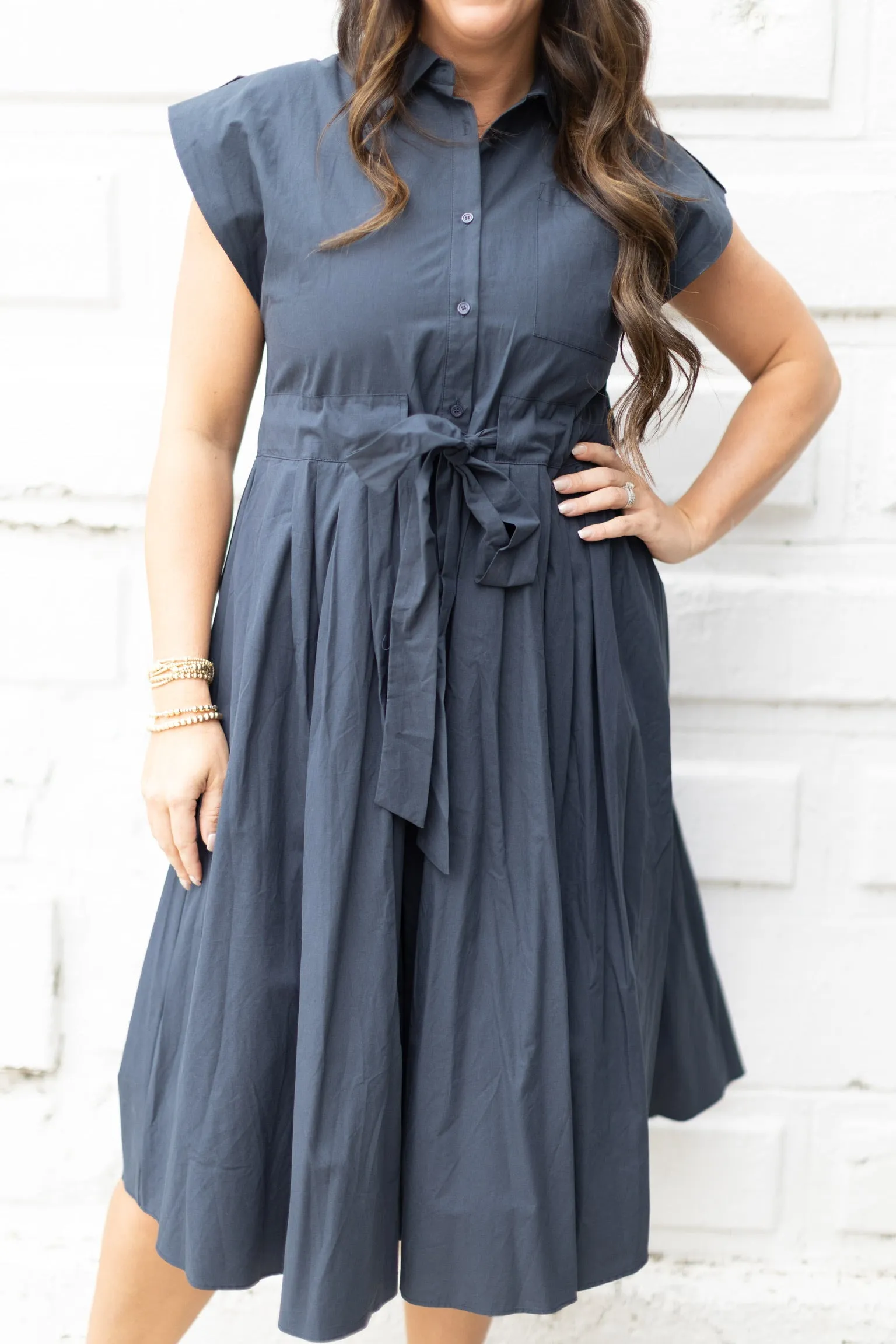Navy Collar Dress