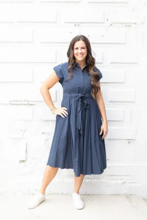 Navy Collar Dress