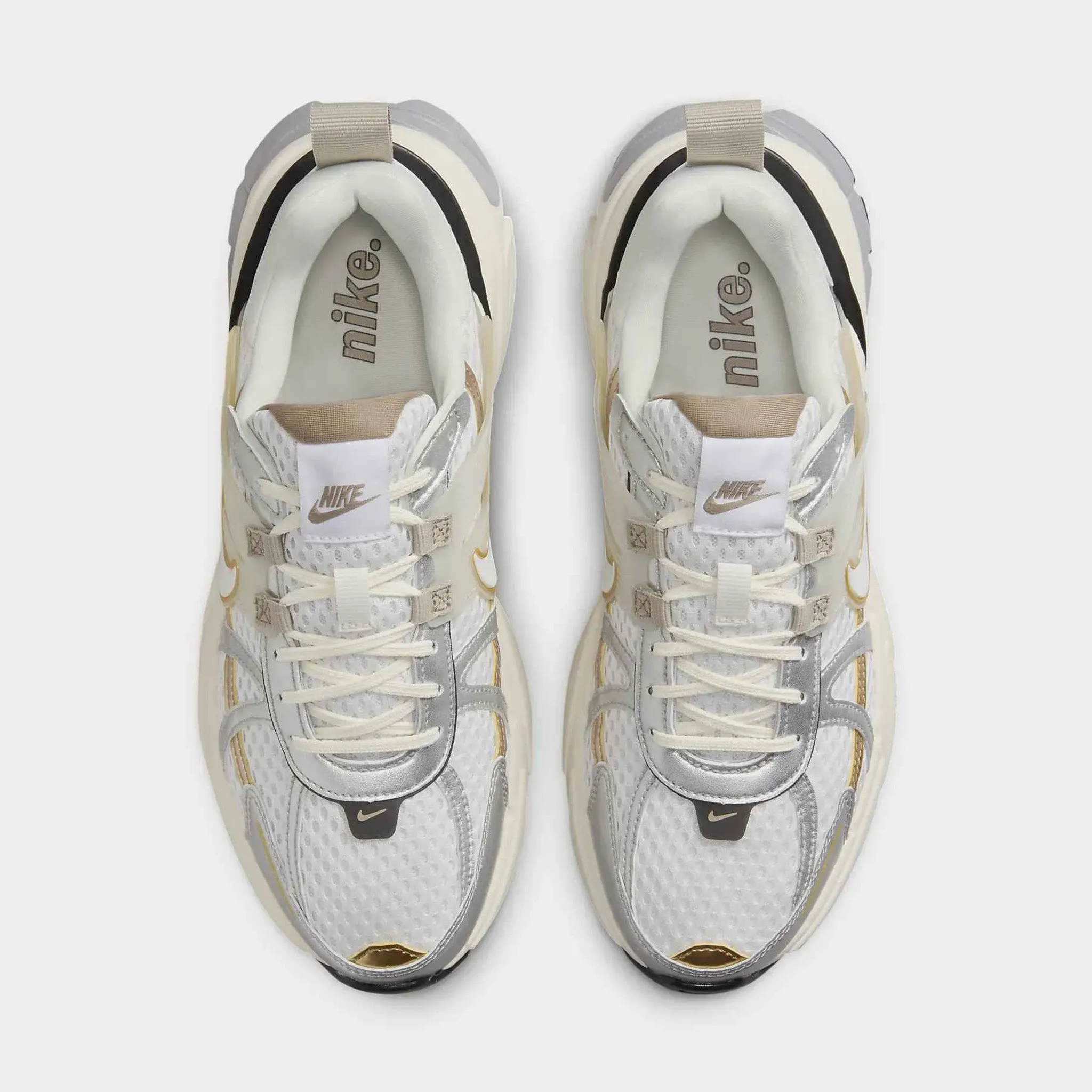 Nike Women's V2K Run White / White Khaki - Metallic Silver