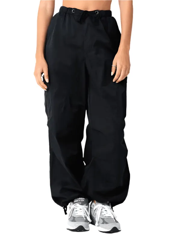 OLIVACEOUS  Drawstring Parachute Cargo Pants