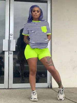 On The Go Biker Shorts Set