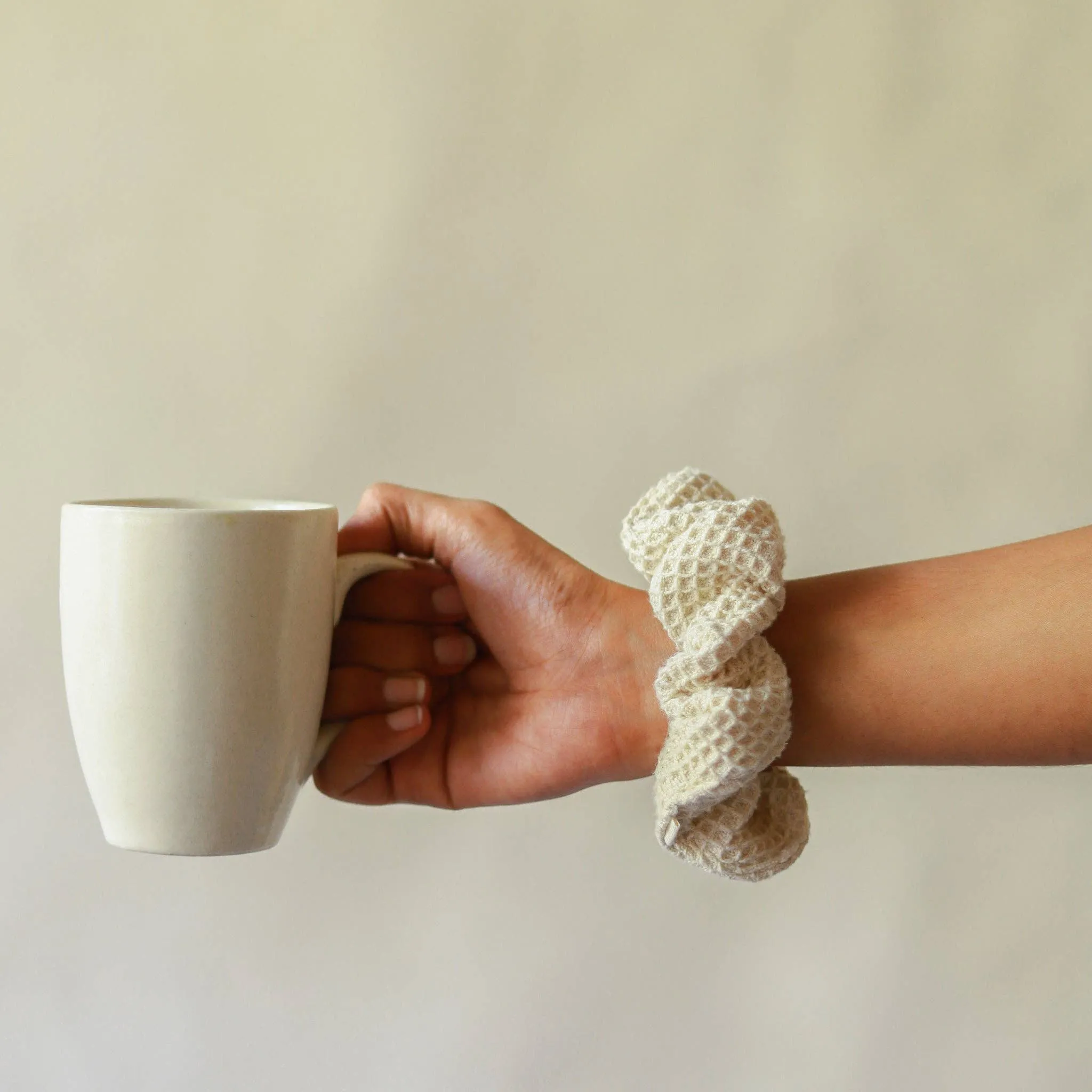 Organic Lifestyle Oat Large Waffle Scrunchie