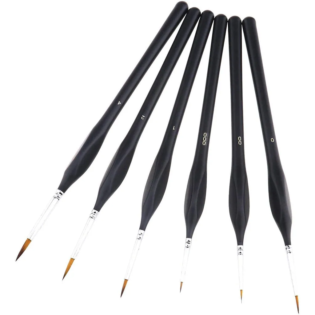 Pixiss Miniature Brushes Fine Tip; 6pc.