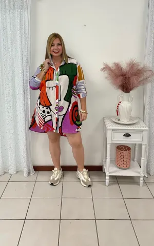 Plus Face short Dress
