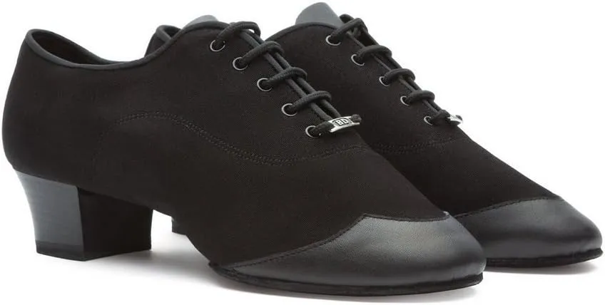 Professional BD Latin Dance Shoes for Men Teaching Ballroom Jazz Rumba Salsa Dancing Oxford Lace-up Black, #457, 6-14