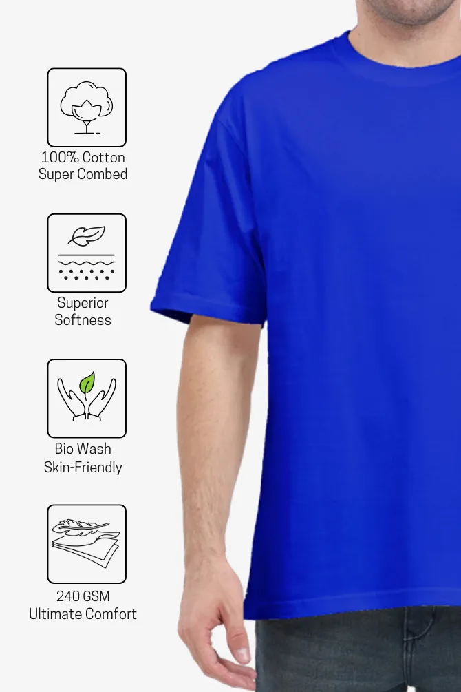 Royal Blue Oversized T-shirt for men