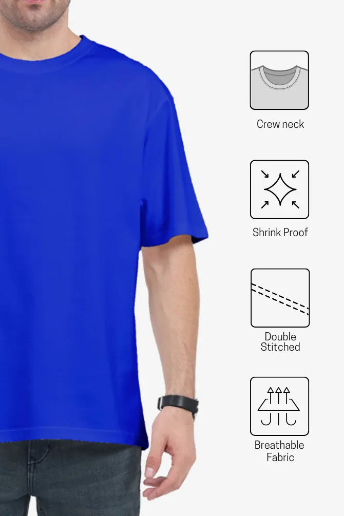 Royal Blue Oversized T-shirt for men