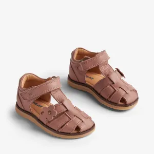 Sandal Closed Toe Sky Flower - old rose