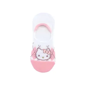 Sanrio characters Checkered No-Show Socks (1 Pair)(Hello Kitty)