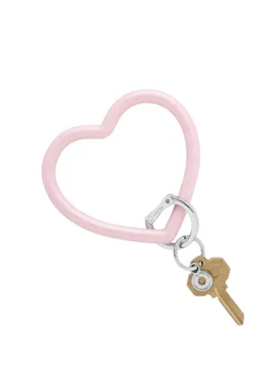 Silicone Heart Keychain - Rose Pearlized