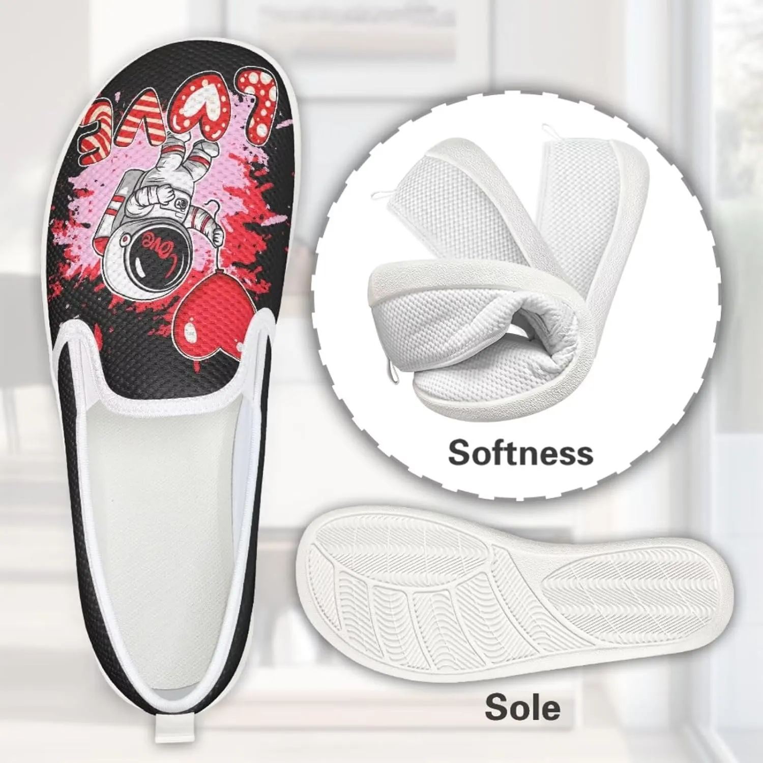 Slip On Shoes for Women Stylish Casual Sneakers Loafers Comfort Zero Drop Flat Walking Sneakers Lightweight Gym Workout Running