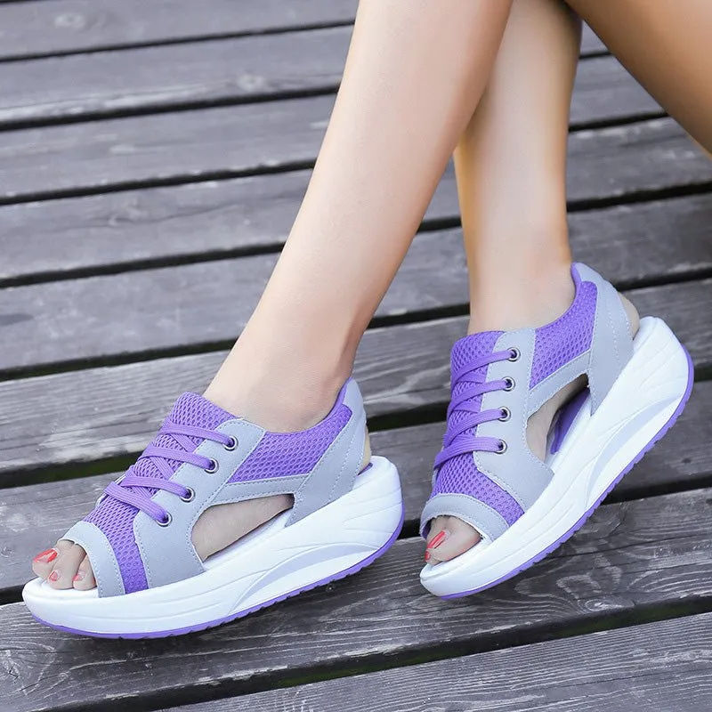 Sportieve casual schoenen voor vrouwen met dikke zool