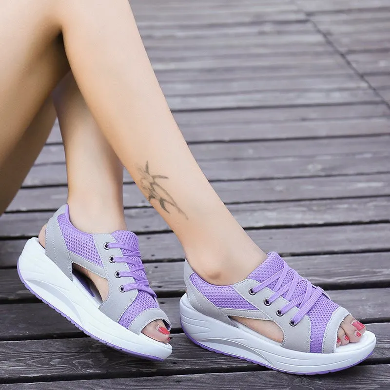 Sportieve casual schoenen voor vrouwen met dikke zool
