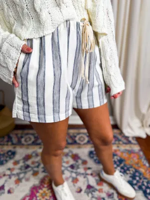 Striped Pull On Shorts