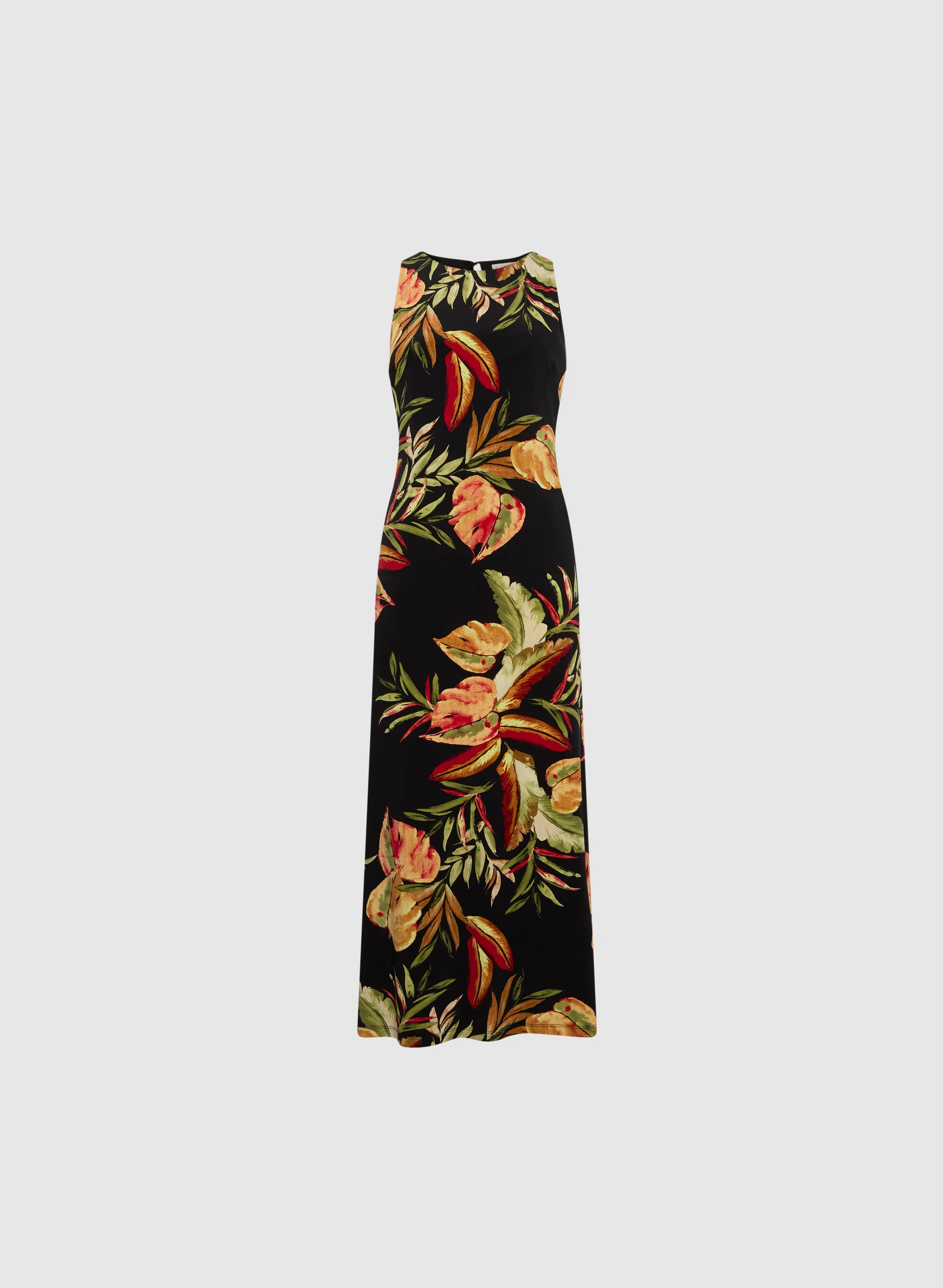 Tropical Print Maxi Dress