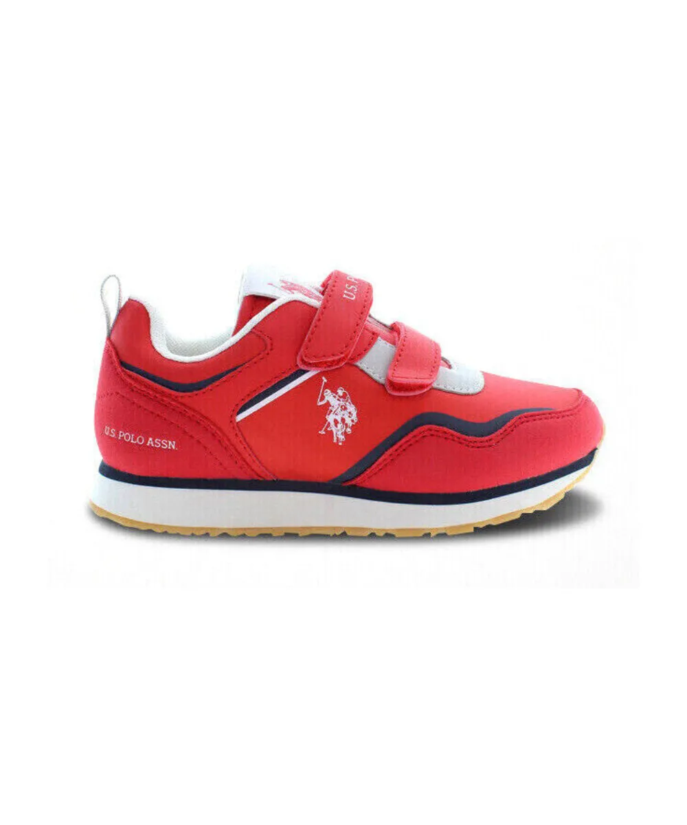 US POLO KIDS TRAINERS WITH VELCRO CLOSURE