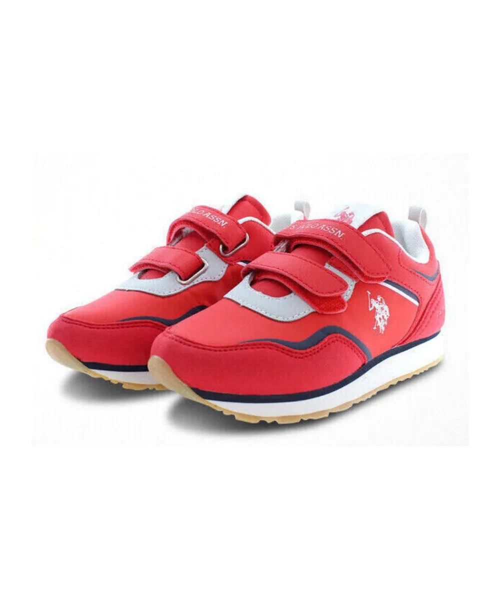 US POLO KIDS TRAINERS WITH VELCRO CLOSURE