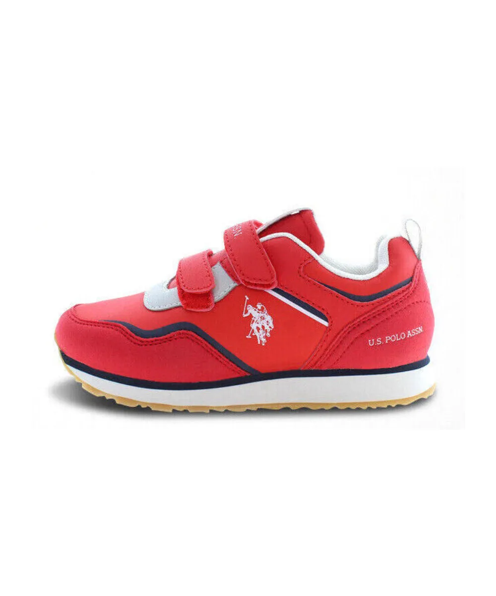 US POLO KIDS TRAINERS WITH VELCRO CLOSURE