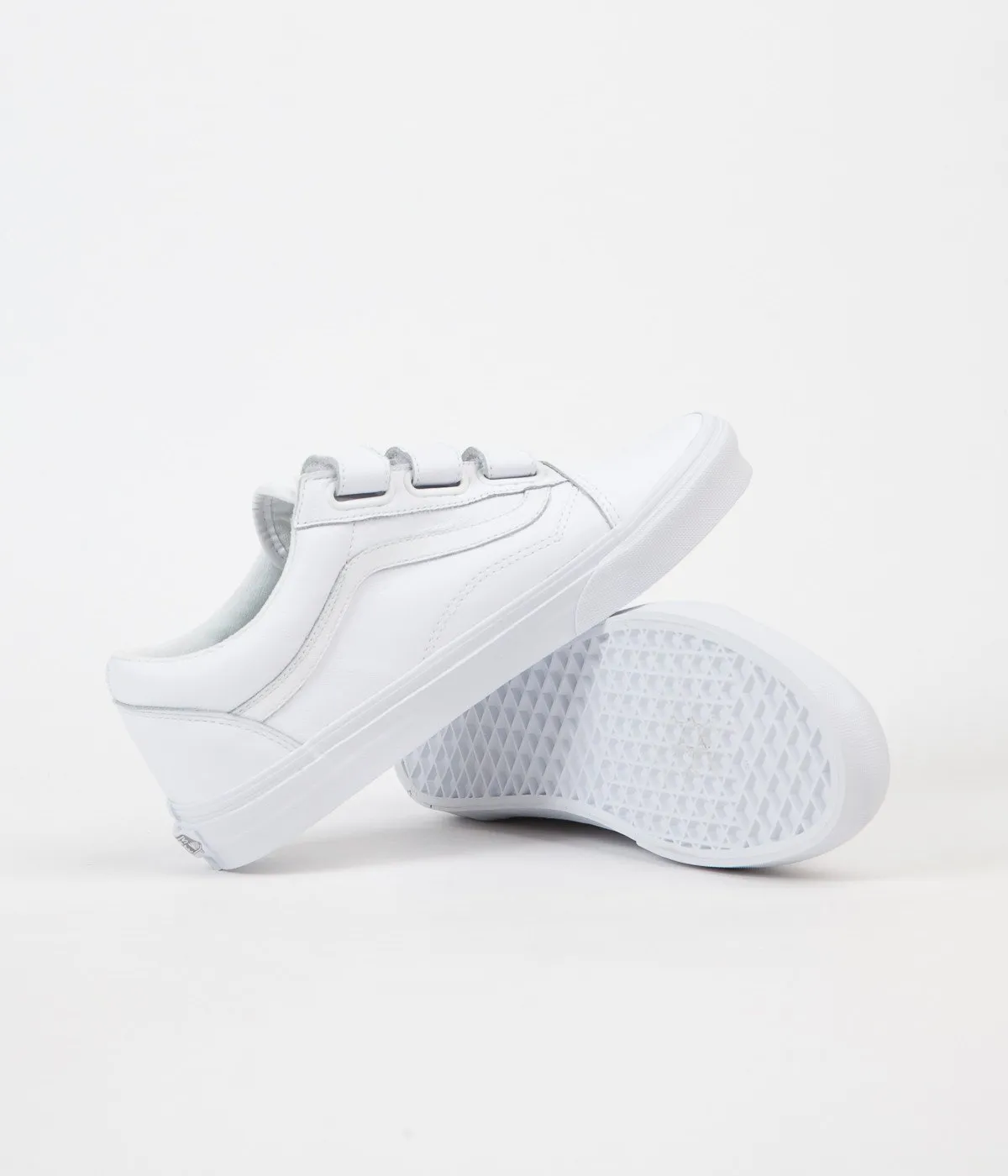 Vans Old Skool V Mono Leather Shoes - True White