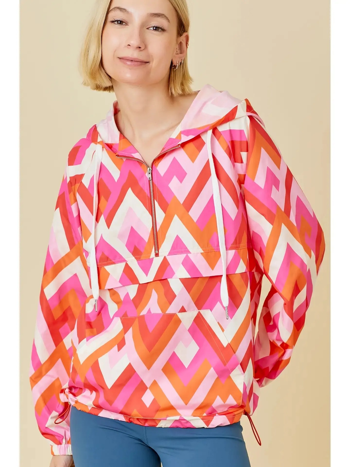 Vintage Chevron Windbreaker
