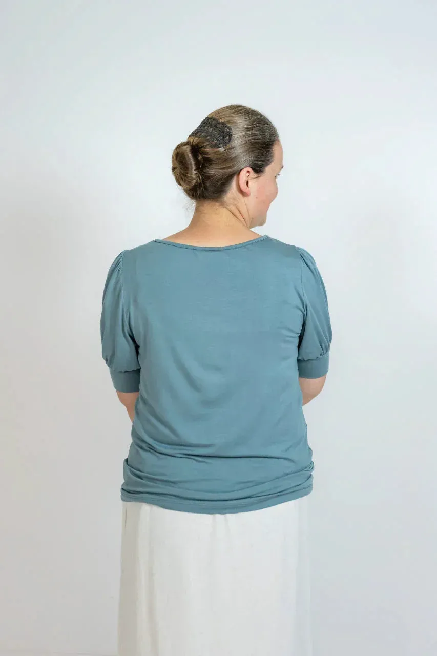 Watson Knit Top in Dusty Teal