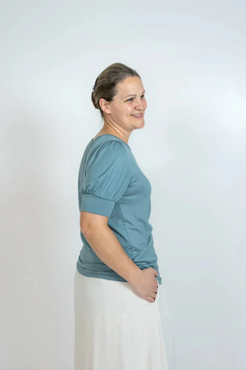 Watson Knit Top in Dusty Teal