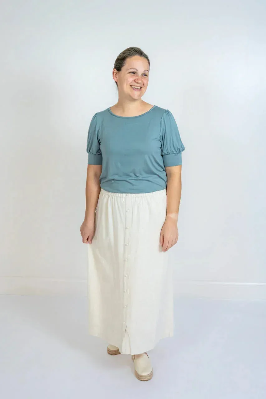 Watson Knit Top in Dusty Teal