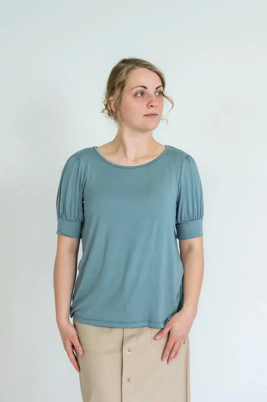 Watson Knit Top in Dusty Teal
