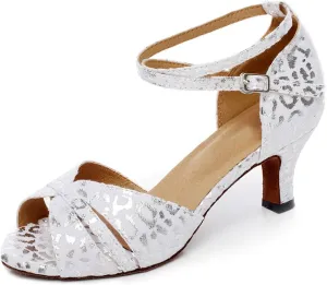 Women Glitter Latin Dance Shoes Professional Ballroom Salsa Dance Shoes Social Wedding Dancing Sandals