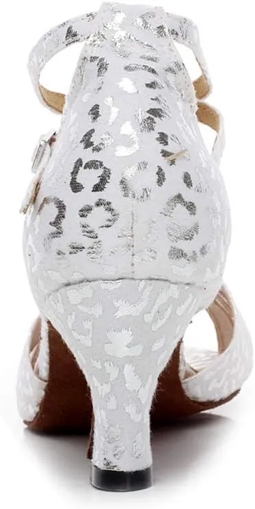 Women Glitter Latin Dance Shoes Professional Ballroom Salsa Dance Shoes Social Wedding Dancing Sandals