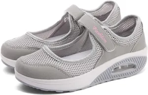 Women Slip On Walking Sneakers Mesh Lightweight Tennis Workout Non Slip Running Shoes