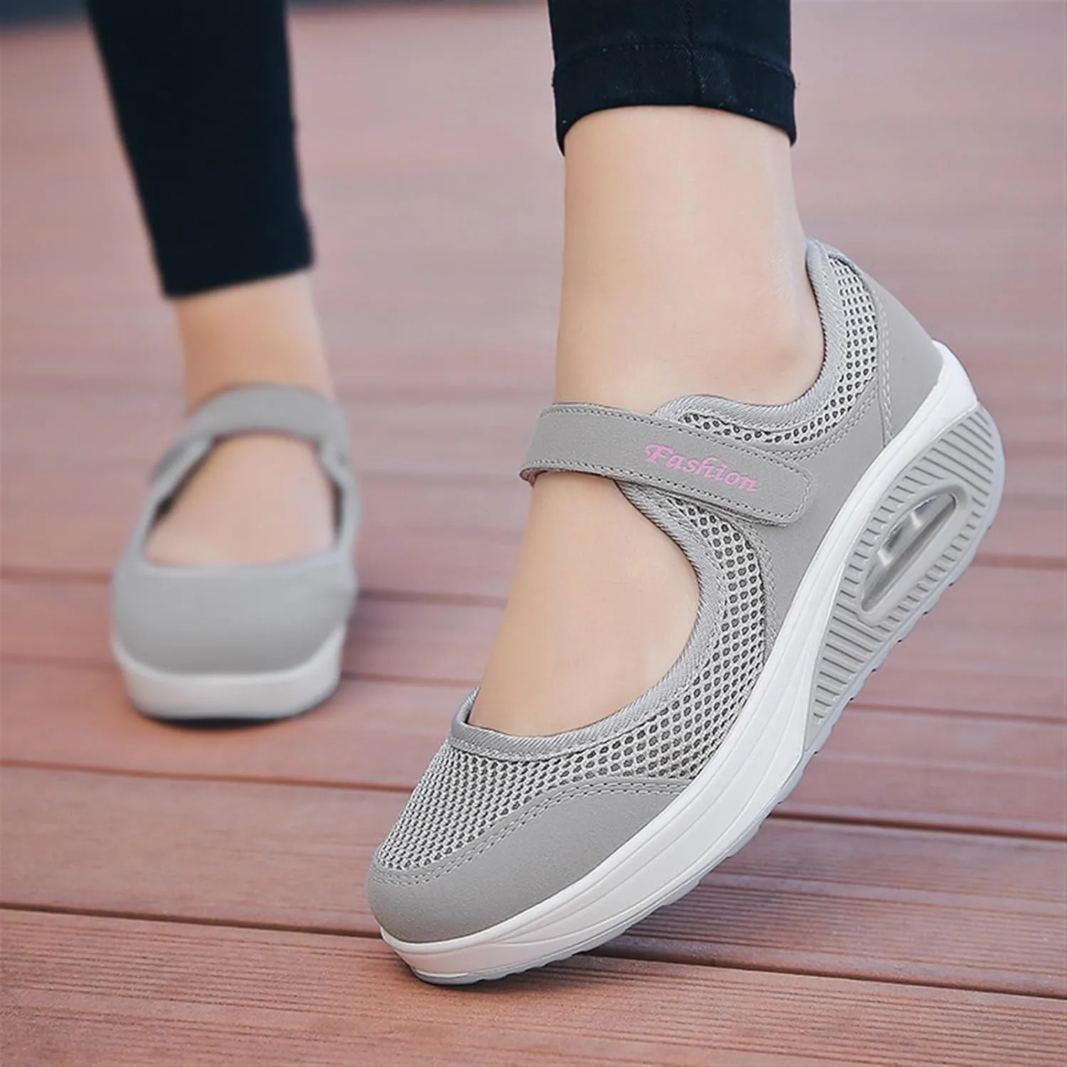 Women Slip On Walking Sneakers Mesh Lightweight Tennis Workout Non Slip Running Shoes