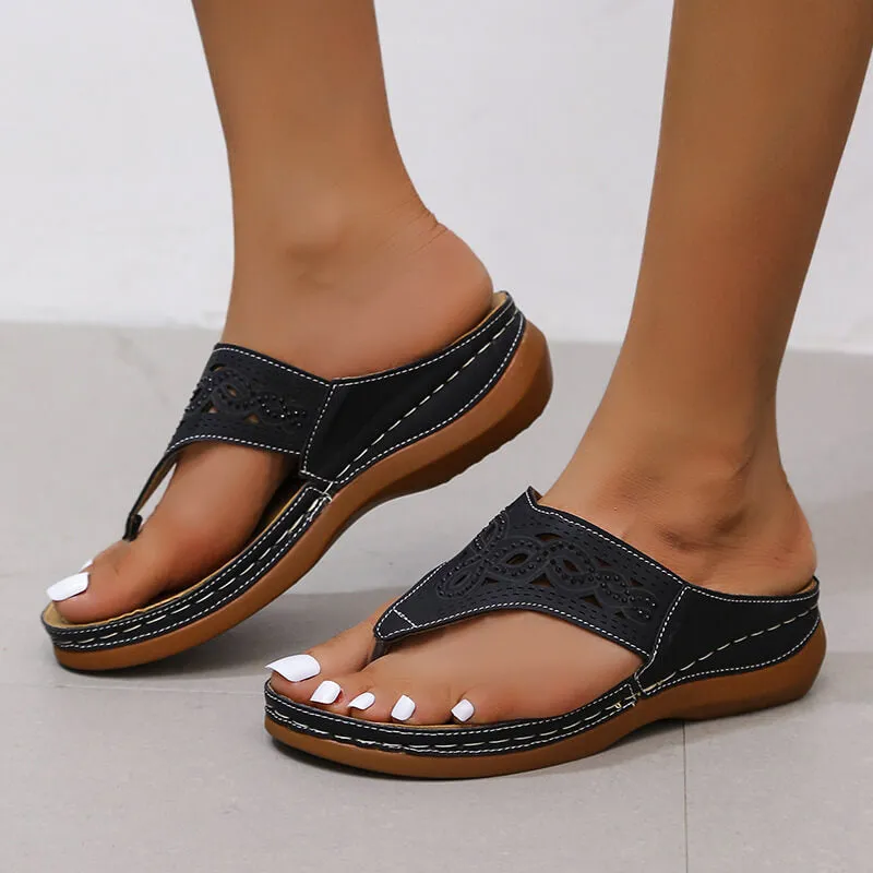 Women's Fashion Wedge Flip-Flops Arch Support Sandals