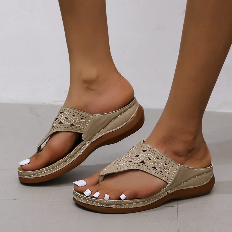 Women's Fashion Wedge Flip-Flops Arch Support Sandals