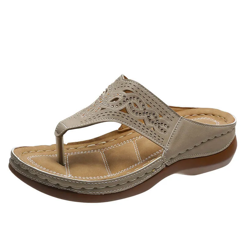 Women's Fashion Wedge Flip-Flops Arch Support Sandals