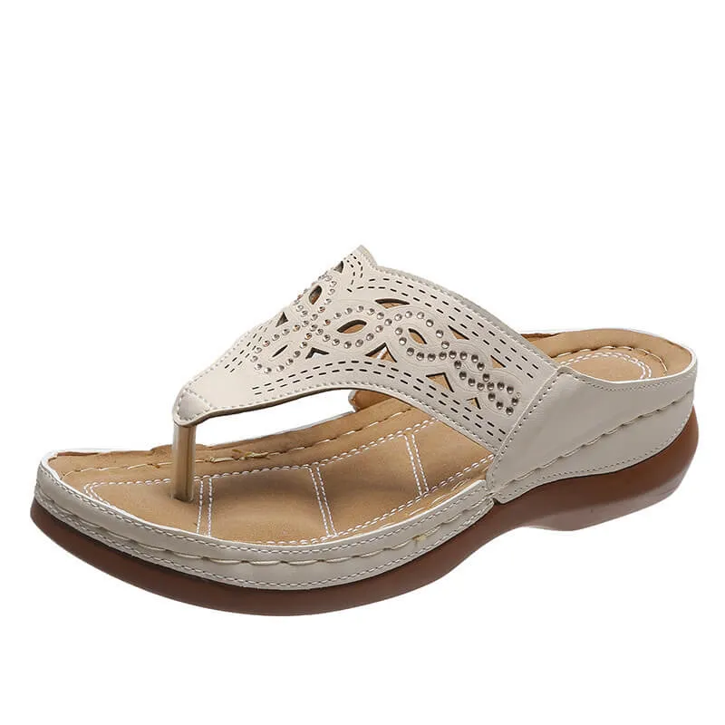 Women's Fashion Wedge Flip-Flops Arch Support Sandals