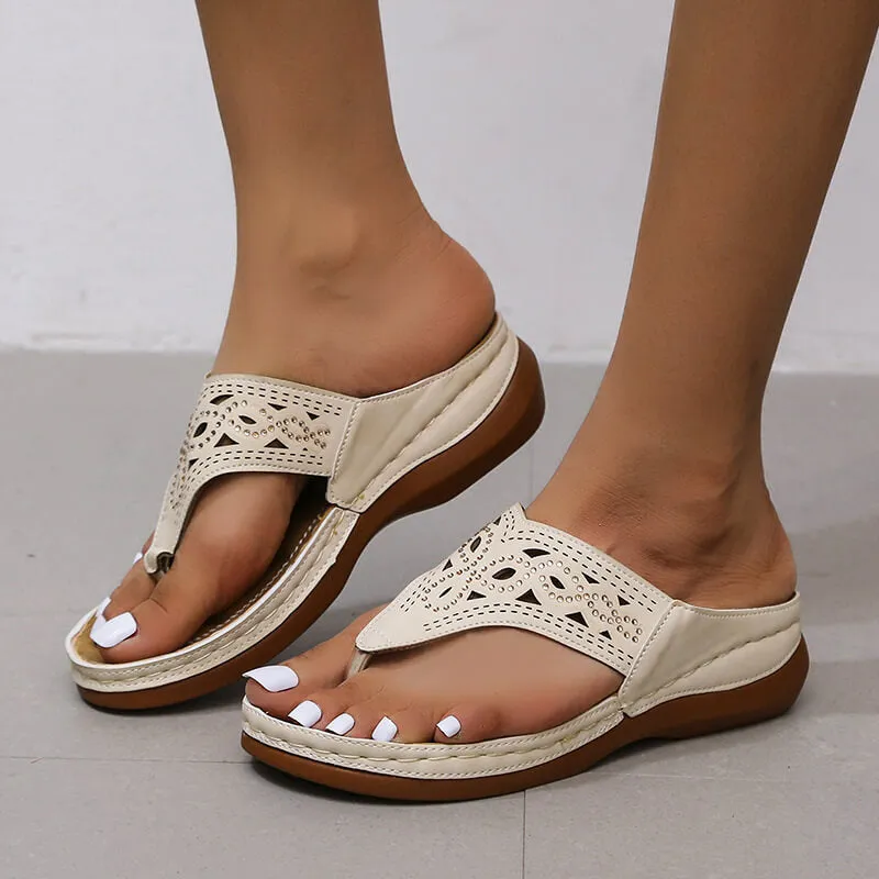 Women's Fashion Wedge Flip-Flops Arch Support Sandals