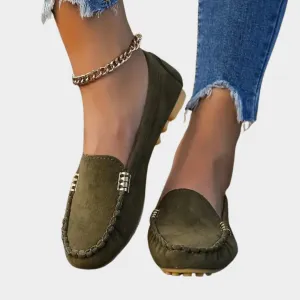 Women's Flat Loafers  Soft Round-Toe  Non-Slip  Casual Comfort  Multiple Colours