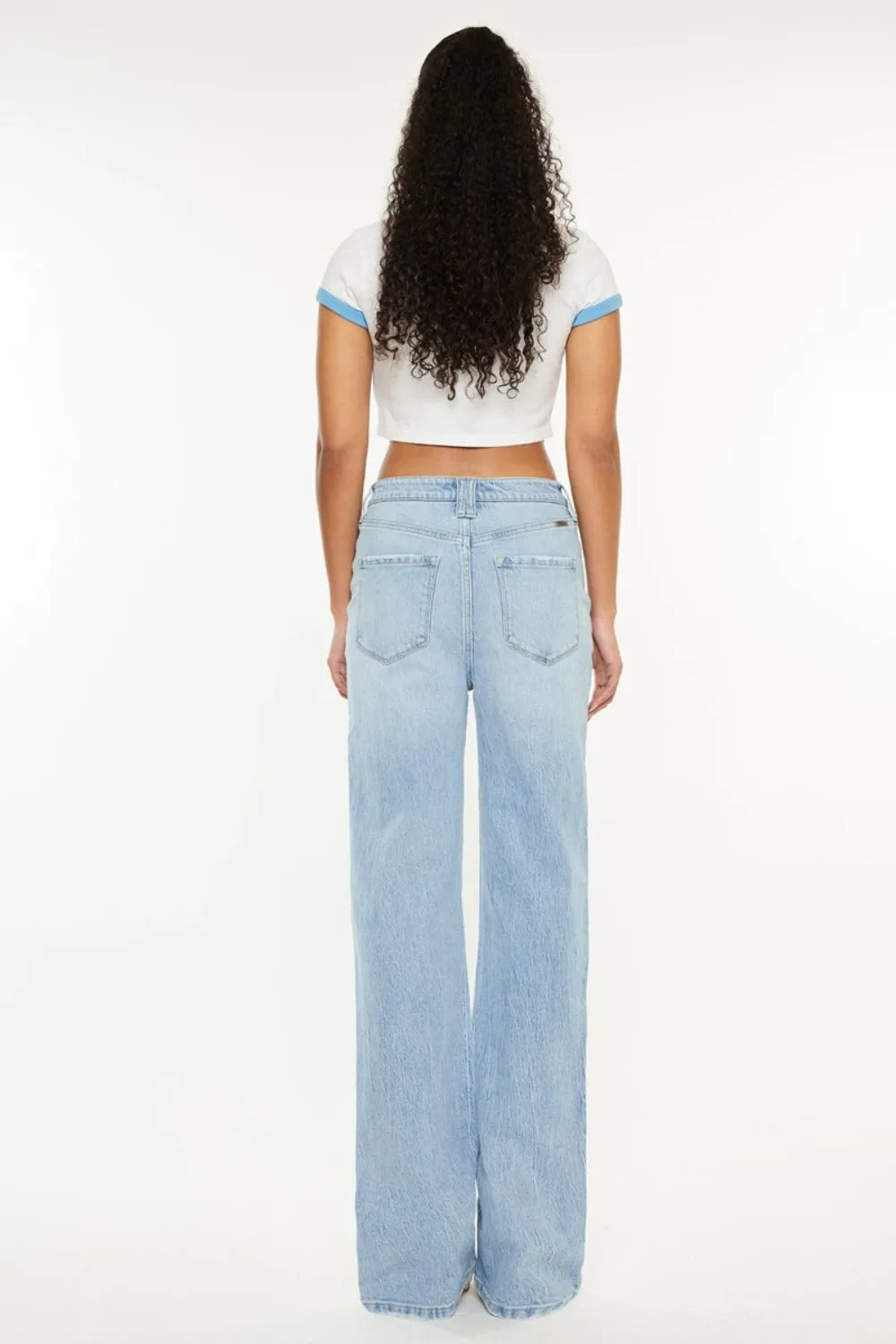 Women's Kancan Distressed High Waist Straight Jeans