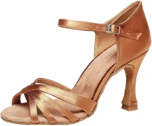Women's Latin Dance Shoes Satin Ballroom Salsa Professional Practice Performance Dance Shoes,Model L351