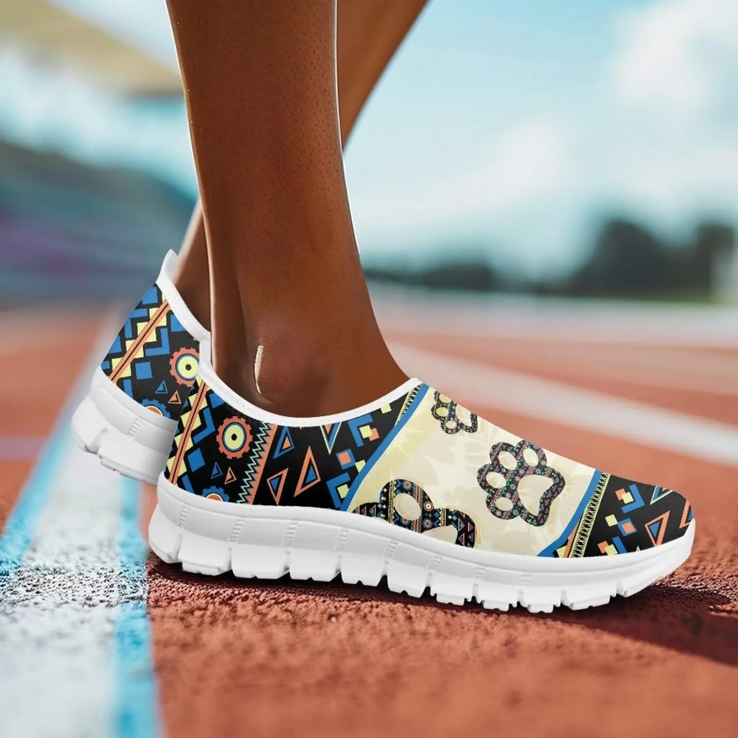Womens Outdoor Cycling Canvas Shoes Low Top Fashion Sneakers Slip on Walking ShoeWhite Sole
